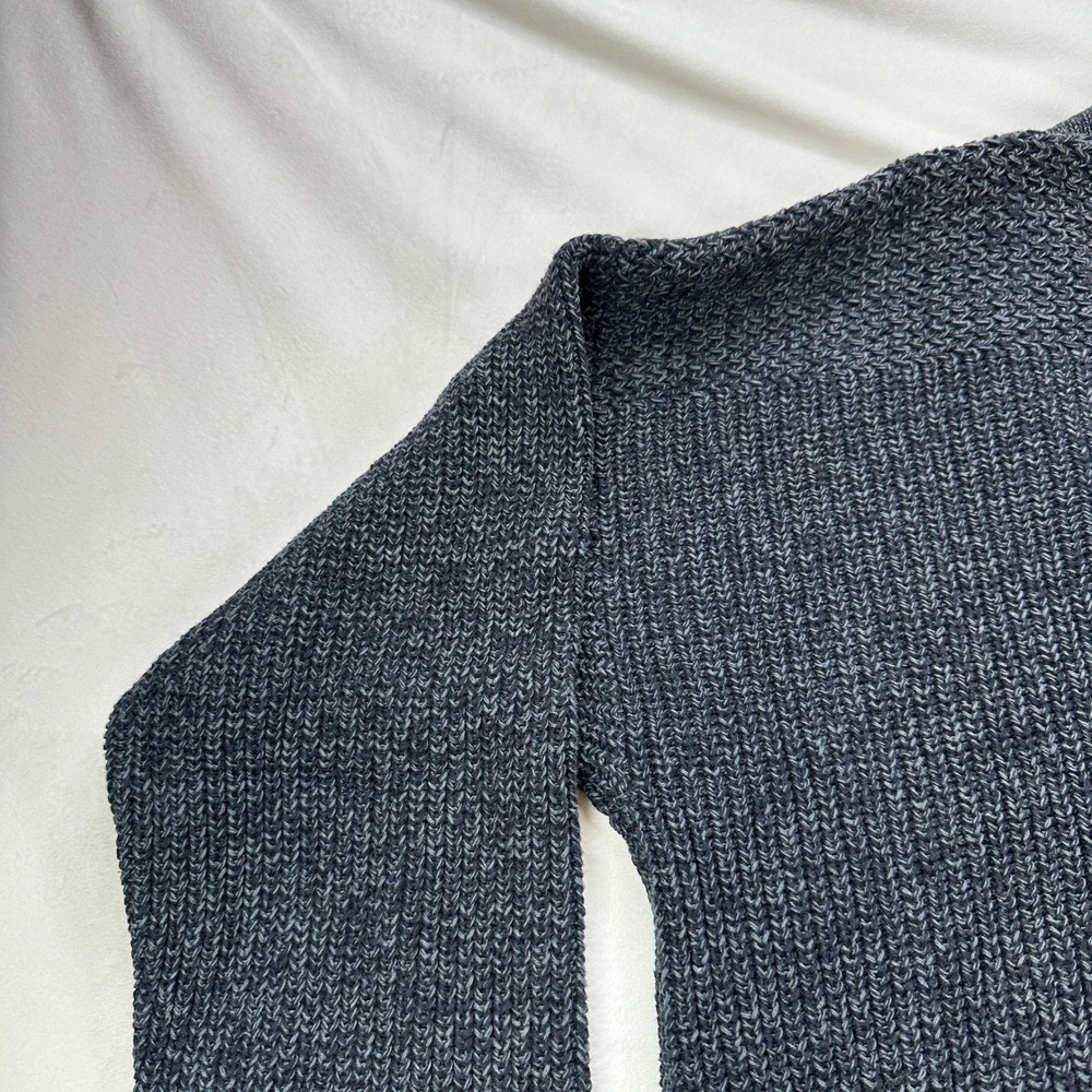 Club Room Mens 100% Cotton Shawl Collar Chunky Knit Sweater Small Dark Gray - Picture 16 of 16